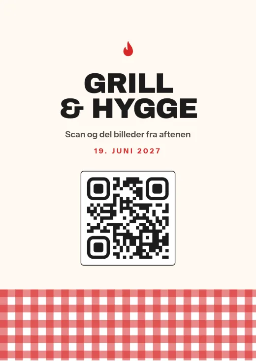 Designet Grillfest med QR-kode