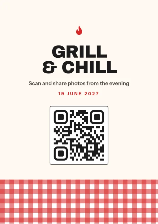 The Barbecue design with a QR code