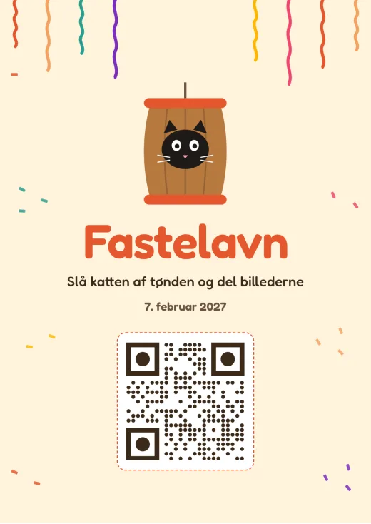 Designet Tønden med QR-kode