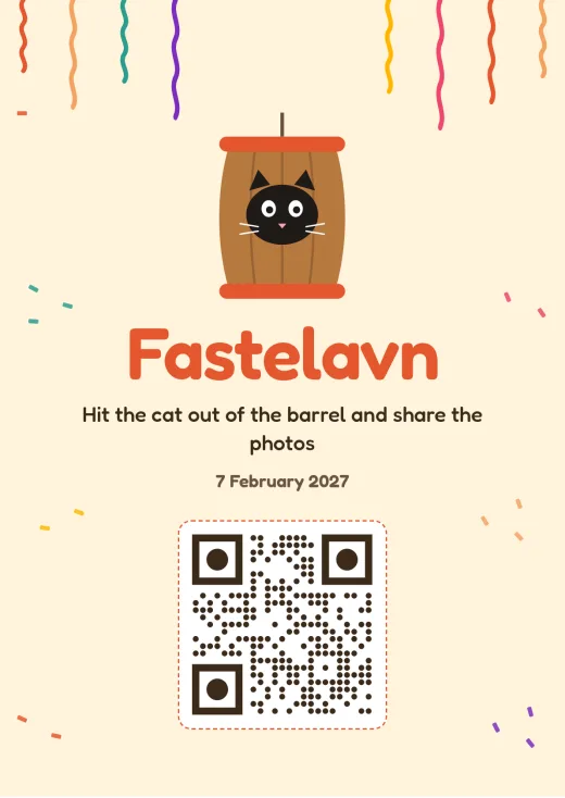 The The barrel design with a QR code
