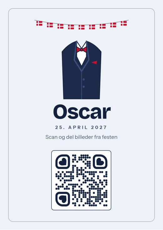 Designet Butterfly med QR-kode