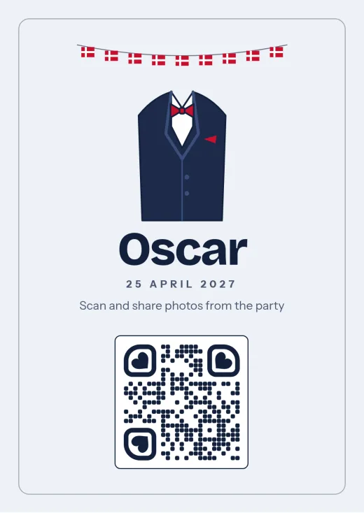 The Bow tie design with a QR code