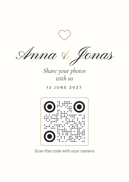 The Calligraphy design with a QR code