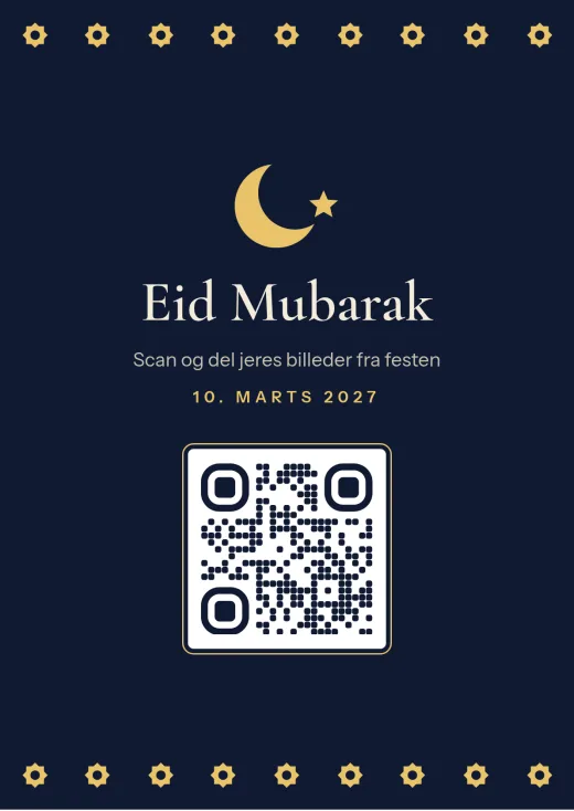 Designet Halvmåne med QR-kode