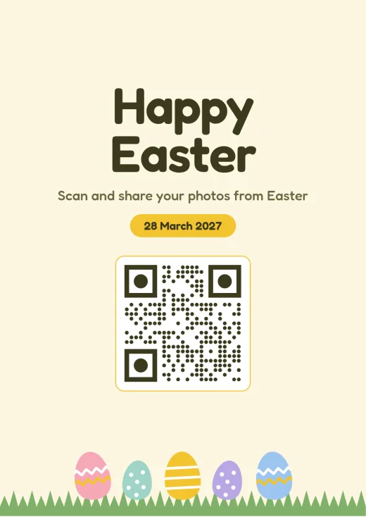 The Easter eggs design with a QR code