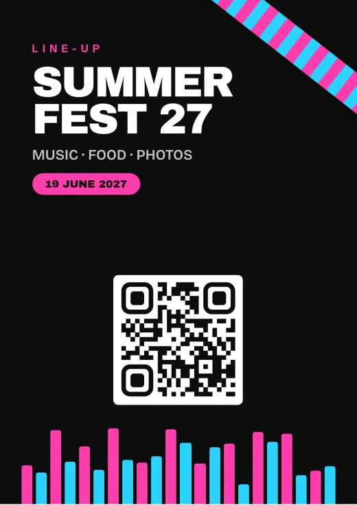 The Festival design with a QR code