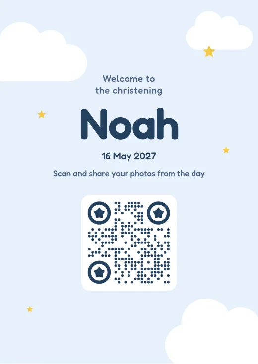 The Little star design with a QR code