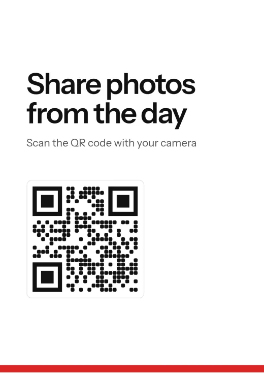 The Minimal design with a QR code