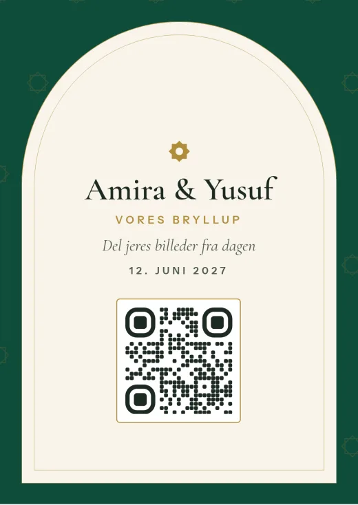 Designet Nikah med QR-kode