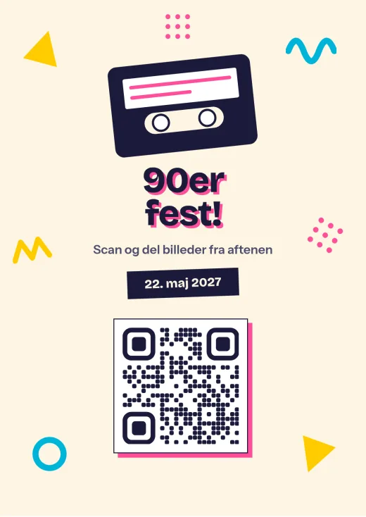 Designet 90'er med QR-kode
