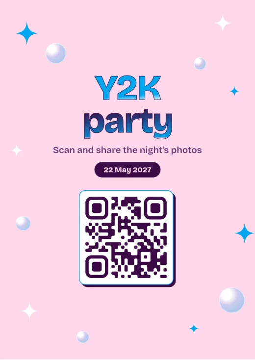 The Noughties design with a QR code