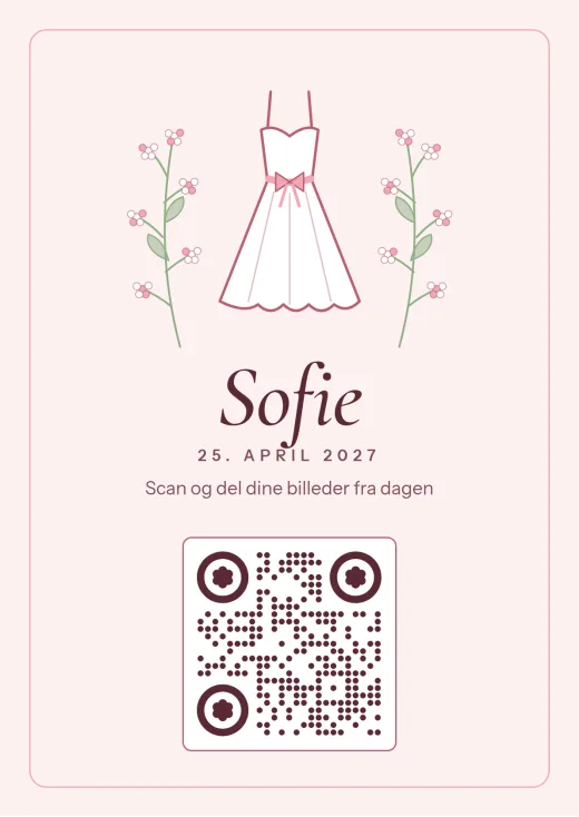 Designet Pæon med QR-kode
