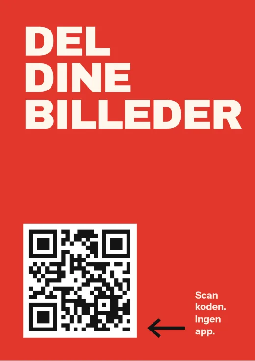 Designet Plakat med QR-kode