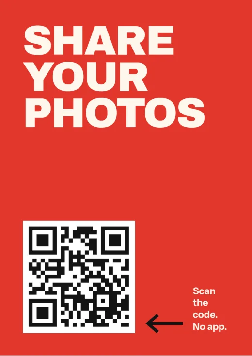 The Poster design with a QR code