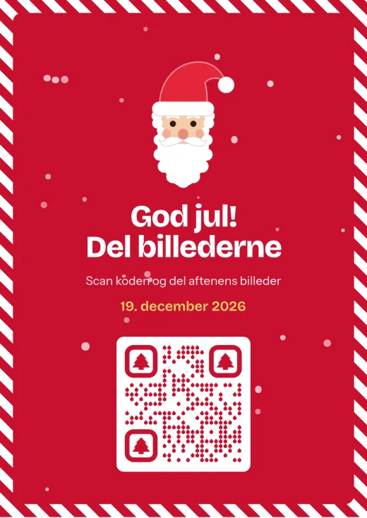 Designet Julemand med QR-kode