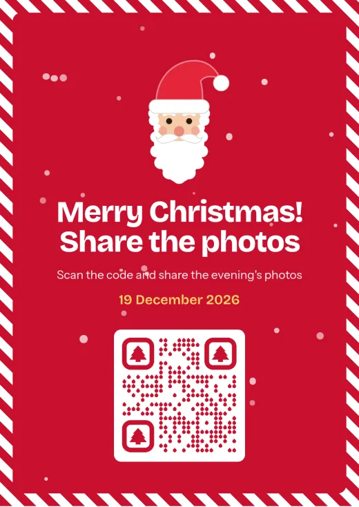 The Father Christmas design with a QR code