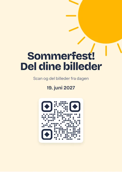 Designet Sommerfest med QR-kode