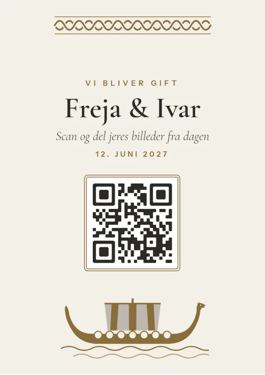 Designet Nordisk med QR-kode