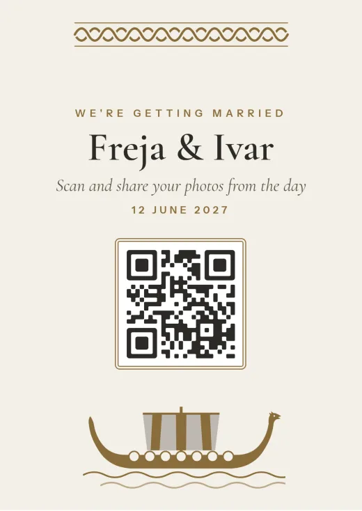 The Nordic design with a QR code