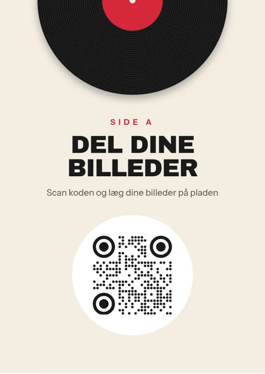Designet Vinyl med QR-kode