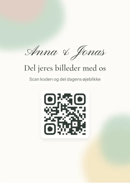 Designet Akvarel med QR-kode
