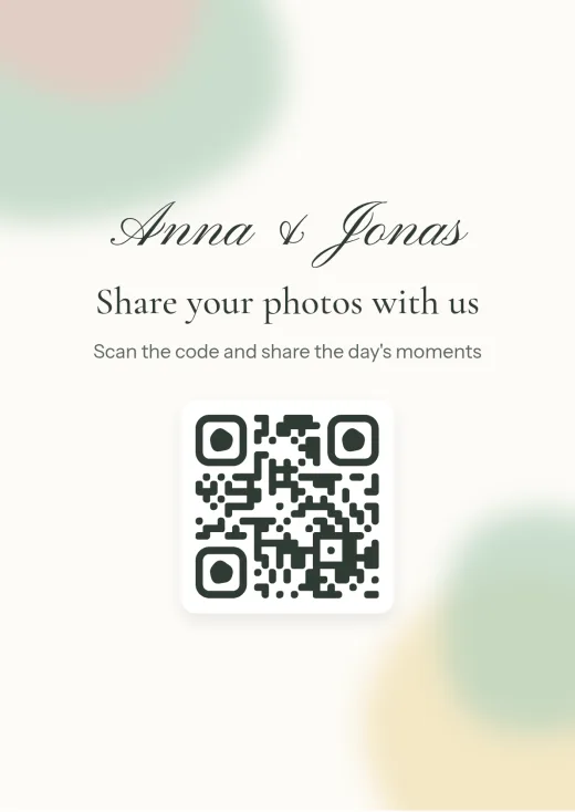 The Watercolour design with a QR code